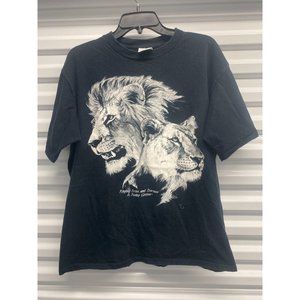 Vintage 80s Ringling Bros Barnum & Bailey Circus Shirt XL Lion Animal Nature